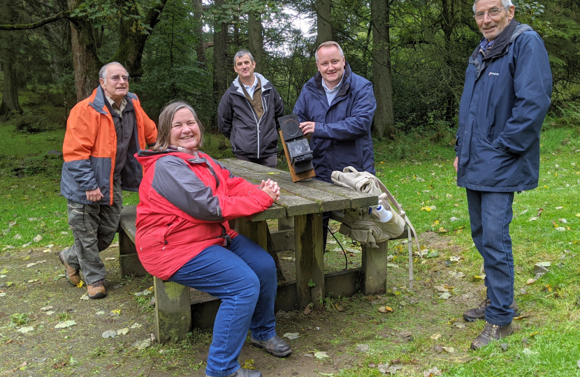 Species Champion visits volunteers working to protect Red Squirrels at Denbighshire Forest